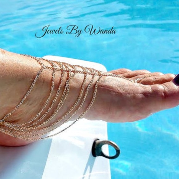 Egyptian Slave Style Toe Ring Ankle Bracelet - Picture 1 of 3